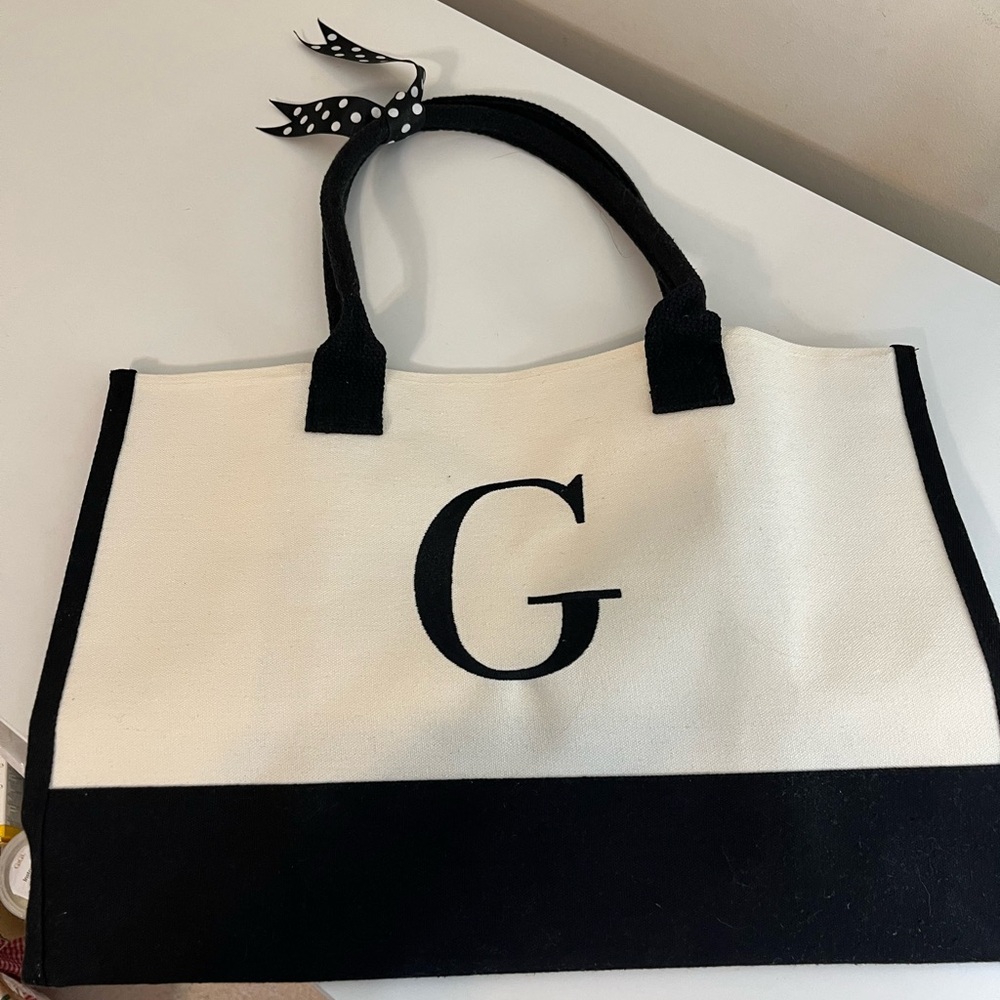 Initial "G" Embroidered Bag